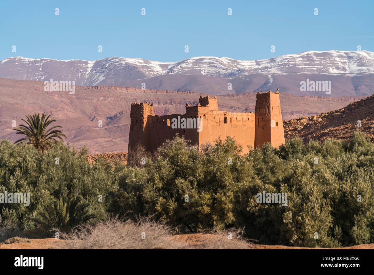 Kasbah Dadestal im, Boulmane, Königreich Marokko, Afrika | Kasbah al Dades Gorge, Boulmane, il Regno del Marocco Foto Stock