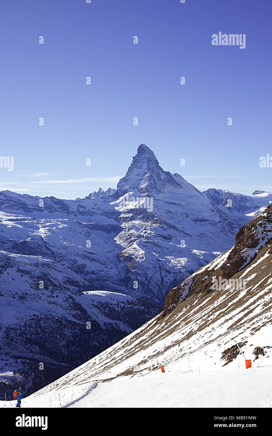 Zermatt Svizzera sSki Alpine Resort Foto Stock