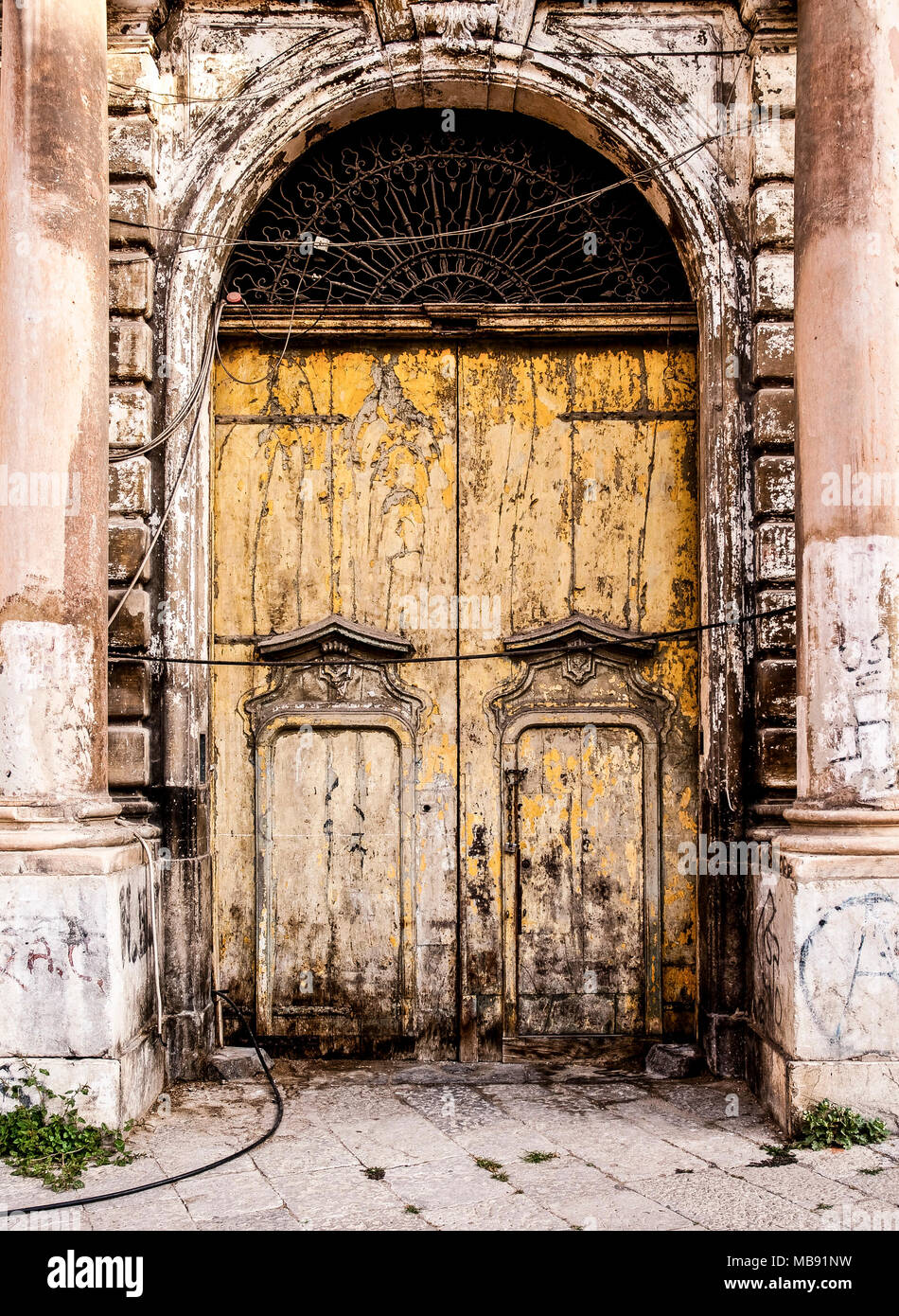 Un vintage porta in Palermo,Italia.2013. Foto Stock