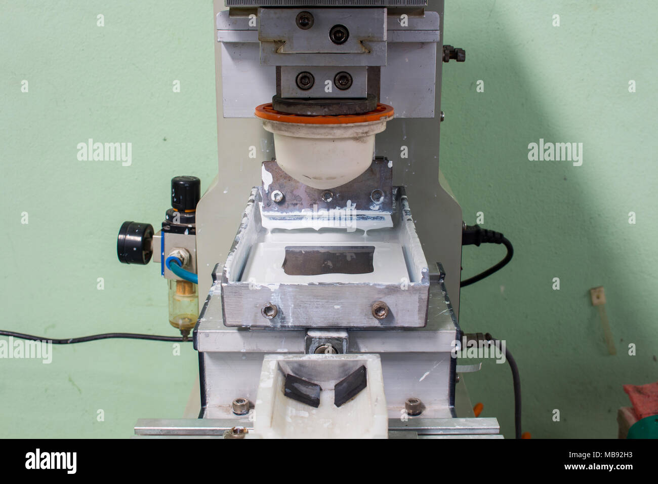 Pad Semi-Auto macchina da stampa / macchina per stampa serigrafica Foto Stock