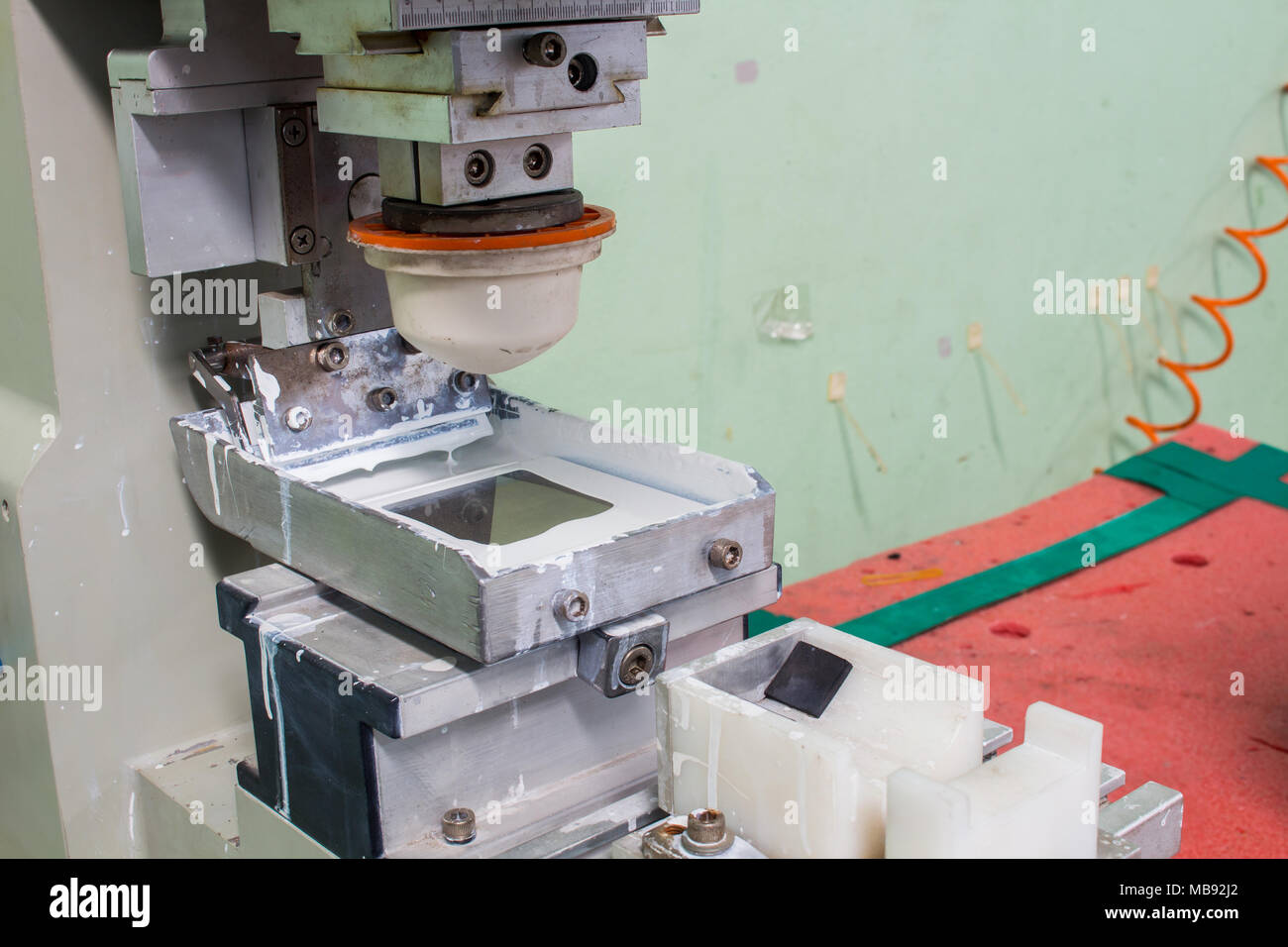 Pad Semi-Auto macchina da stampa / macchina per stampa serigrafica Foto Stock