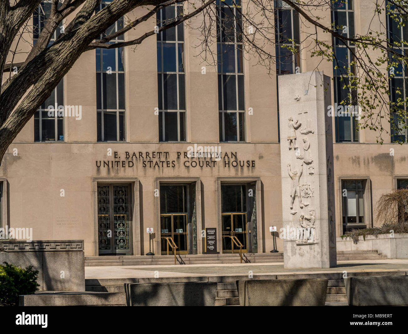 Il E. Barrett Prettyman Federal Courthouse edificio in Pennsylvania Avenue. Foto Stock