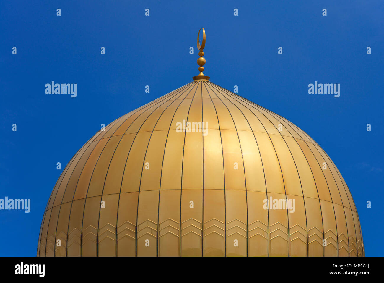 Cupola dorata grande Moschea del Venerdì maschio Maldive Foto Stock