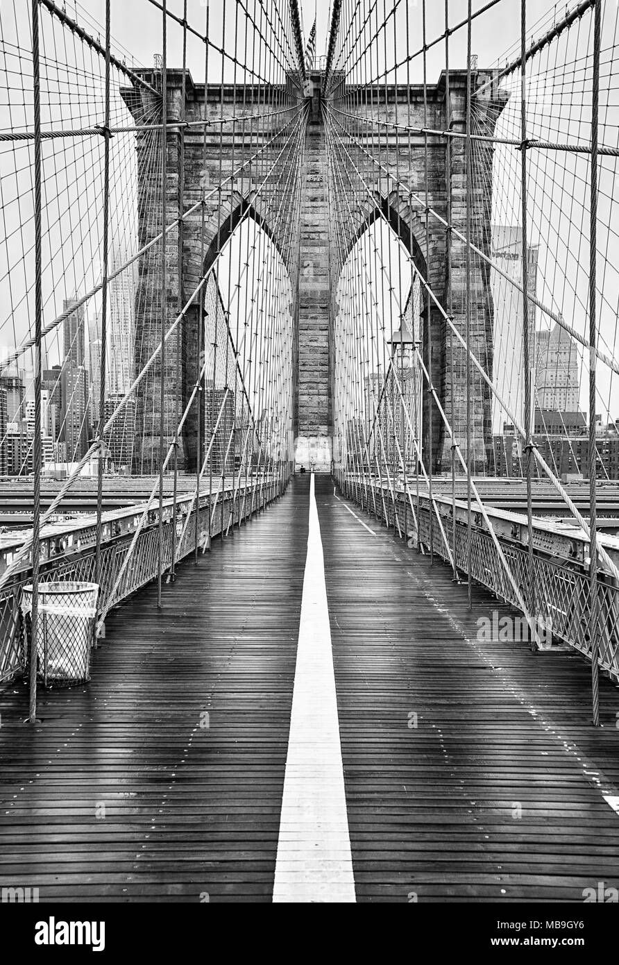 Il ponte di Brooklyn a New York City Foto Stock