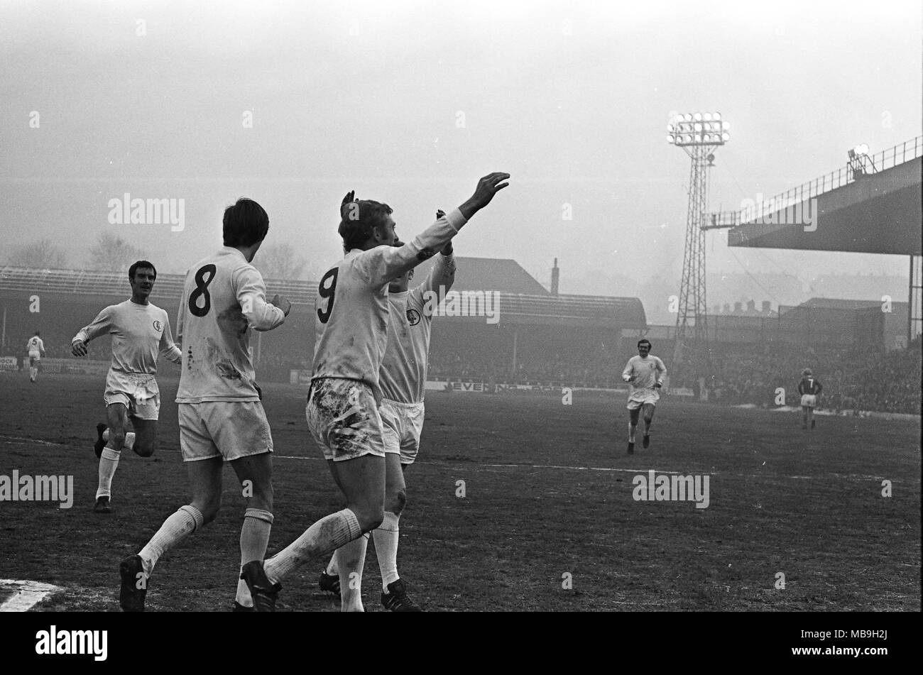 Leeds v Everton 1969 Foto Stock