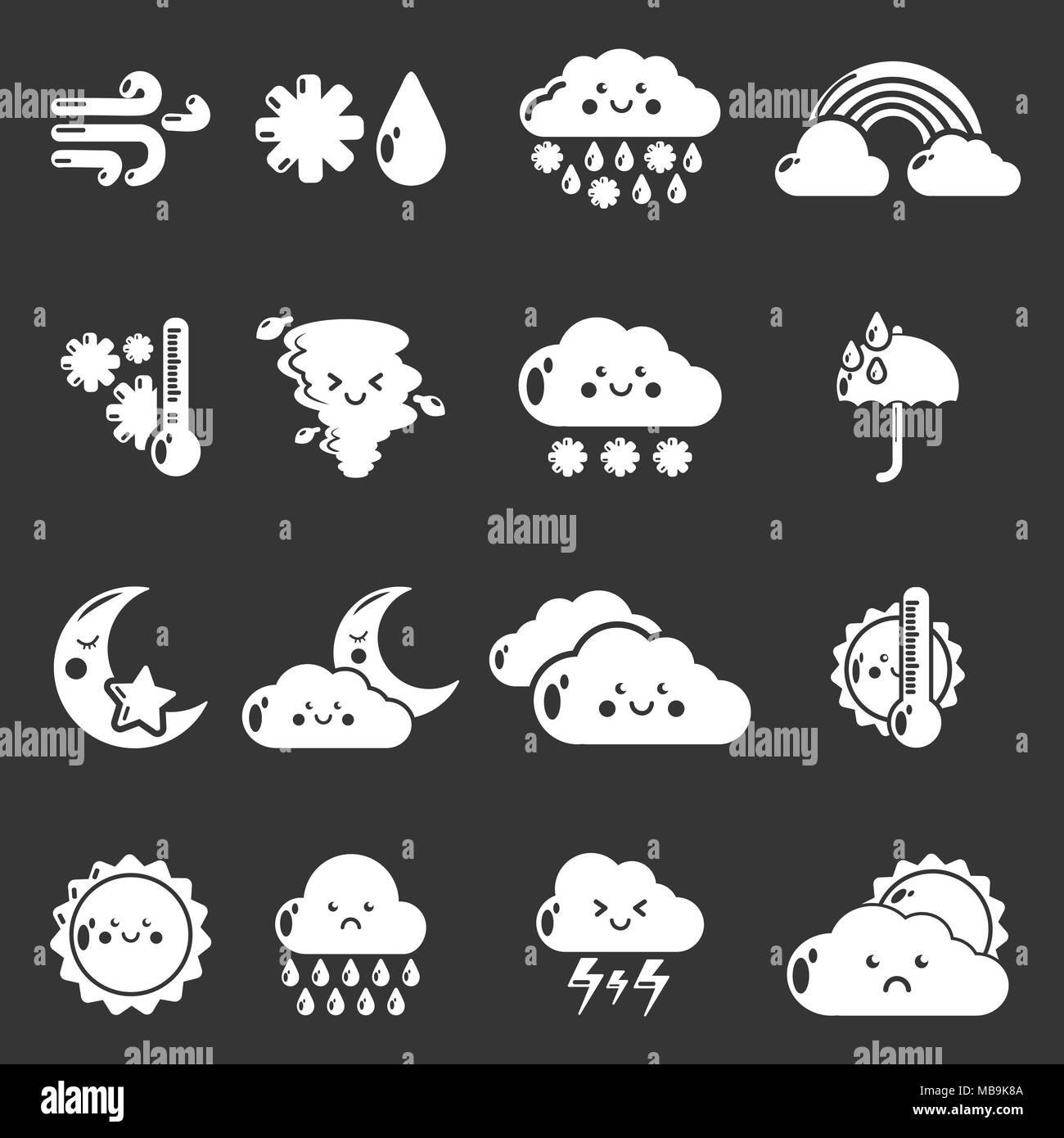 Tempo attuale set di icone vettore grigio Illustrazione Vettoriale
