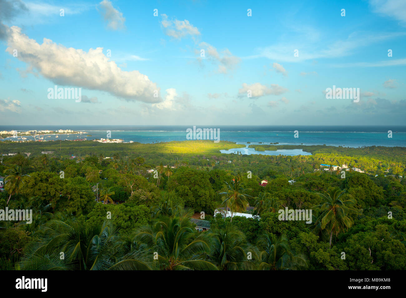 Panoramica di San Andres Island e il mare delle sette colori, Colombia, Sud America Foto Stock