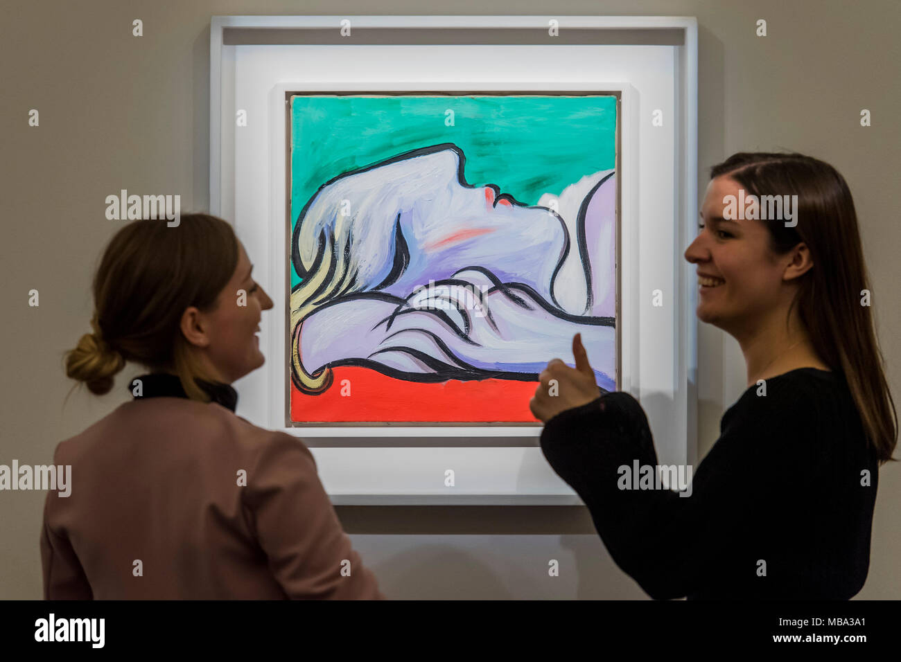Le operazioni di pronti contro termine di Pablo Picasso, est $25-35m - Highlights di Sotheby's contemporanea impressionista, & Arte Moderna sul dispaly a New Bond Street, Londra. Credito: Guy Bell/Alamy Live News Foto Stock