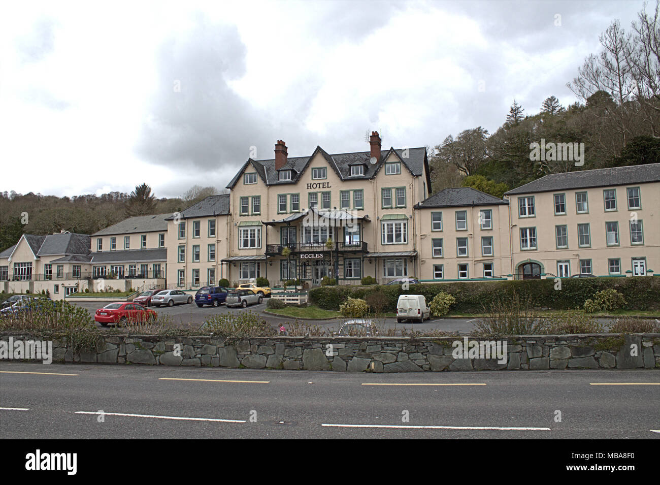 Eccles Hotel Glengarriff, West Cork, Irlanda, risalente alla metà del settecento. Glengarriff è una popolare destinazione turistica sulla costa del West Cork. Foto Stock