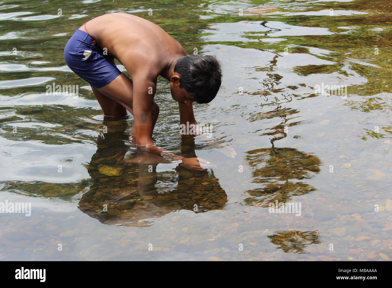 ADIVASI PESCA Foto Stock