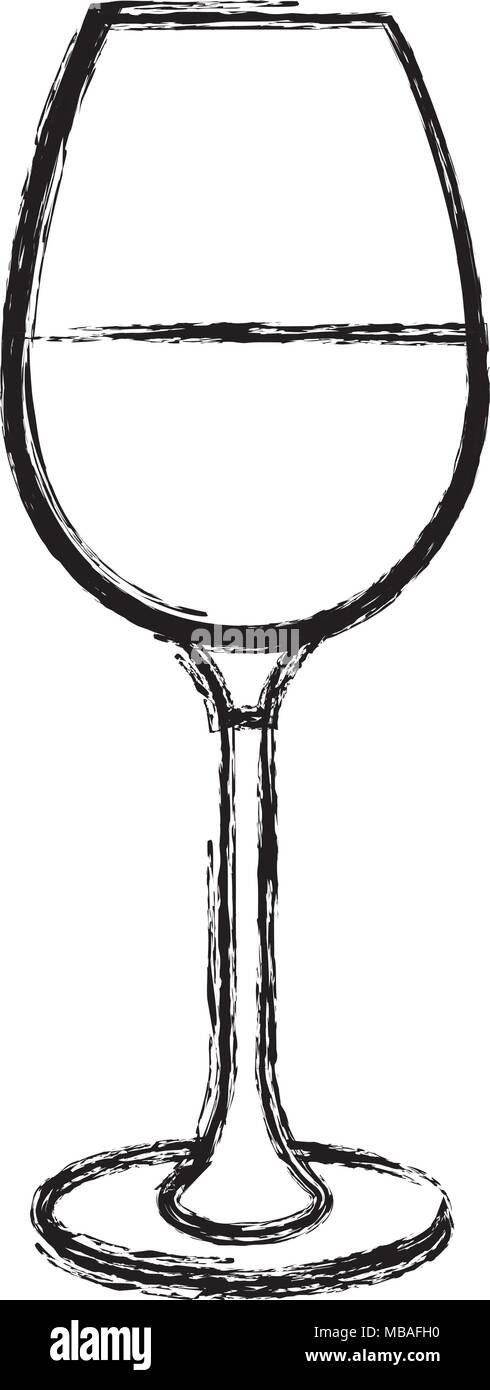 Bicchiere di vino icona isolato Illustrazione Vettoriale