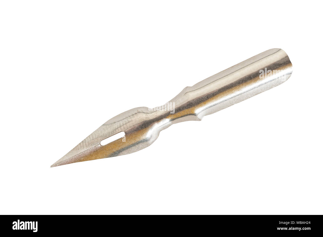 Pen pennino isolati su sfondo bianco Foto Stock