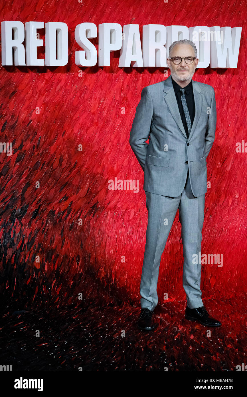 Direttore Francis Lawrence a Premiere europeo della Red Sparrow lunedì 19 febbraio 2018 tenutasi a VUE West End di Londra. Nella foto: Francis Lawrence. Foto Stock