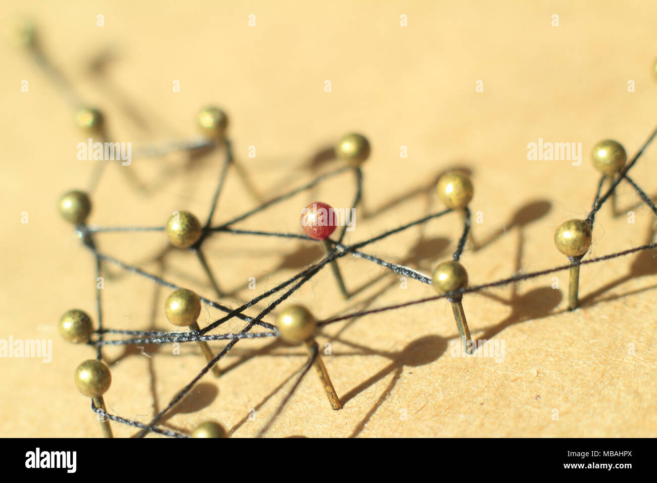 Concetto di una rete sociale con il leader Foto Stock