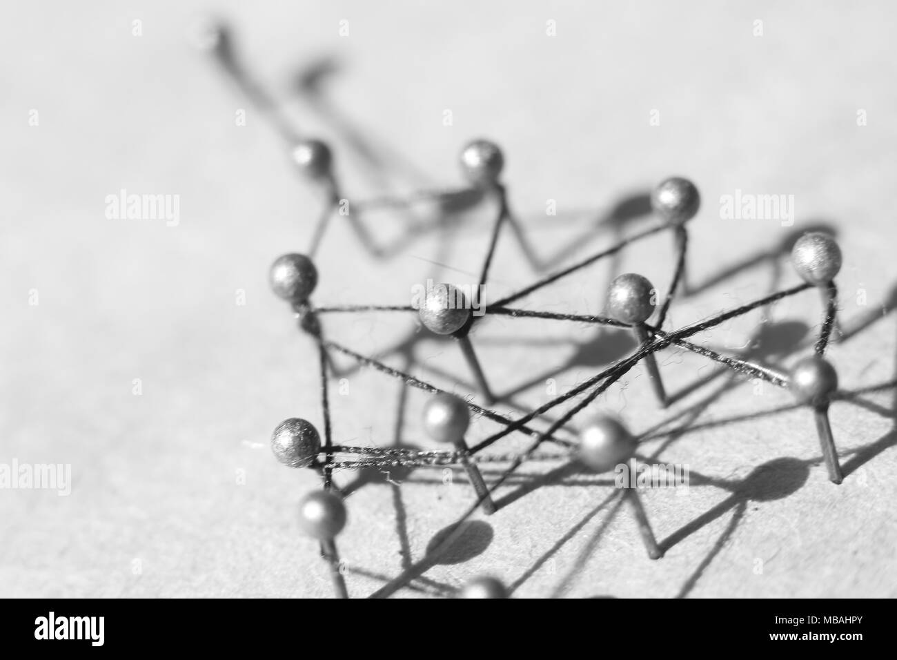 Concetto di una rete sociale con il leader Foto Stock