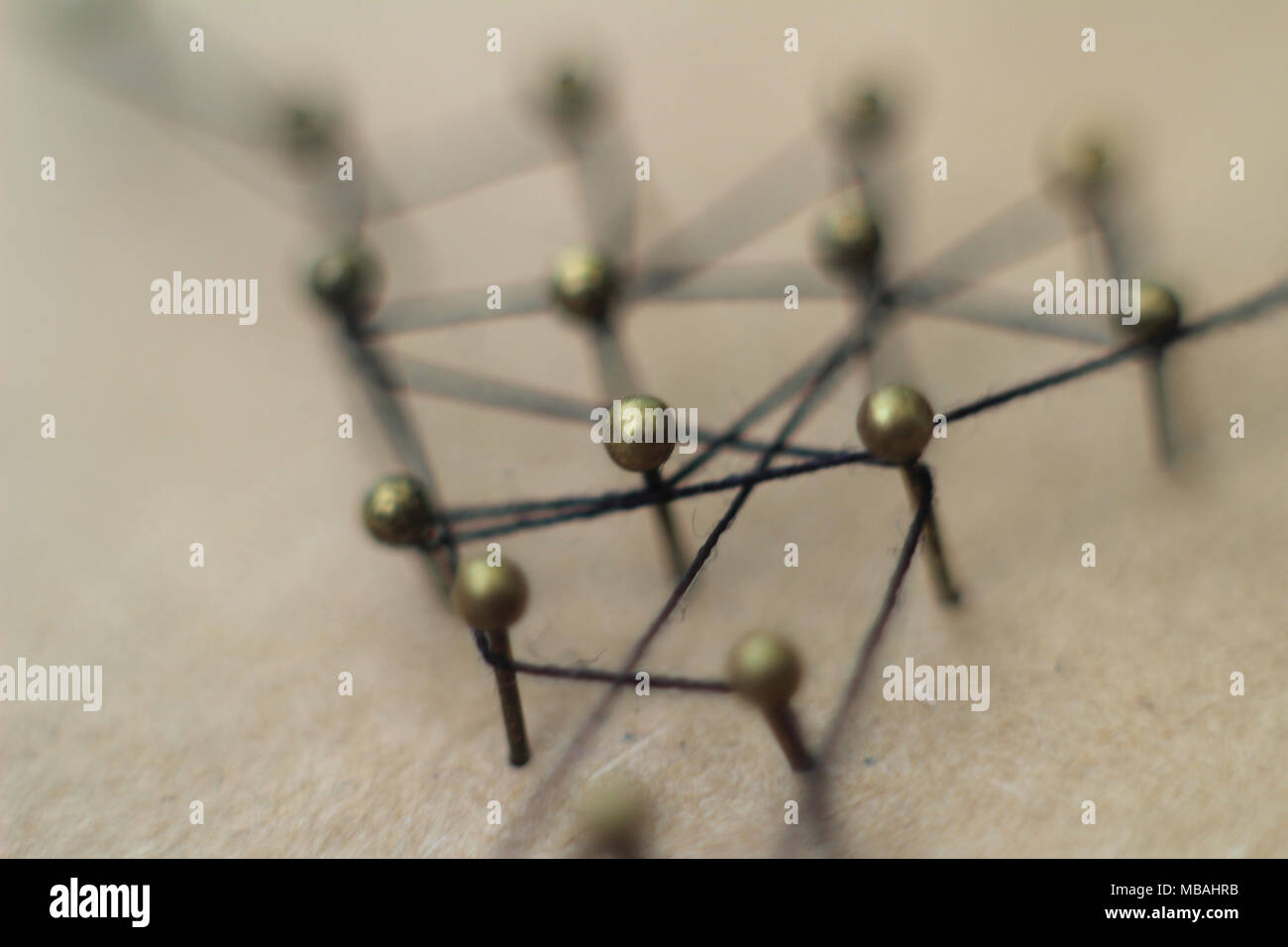 Concetto di una rete sociale con il leader Foto Stock