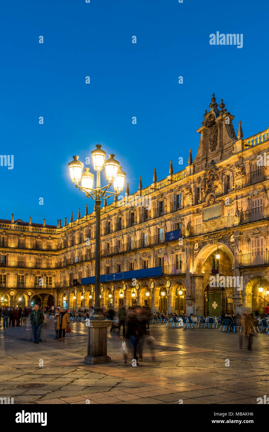 Plaza Mayor Salamanca Castiglia e Leon, Spagna Foto Stock