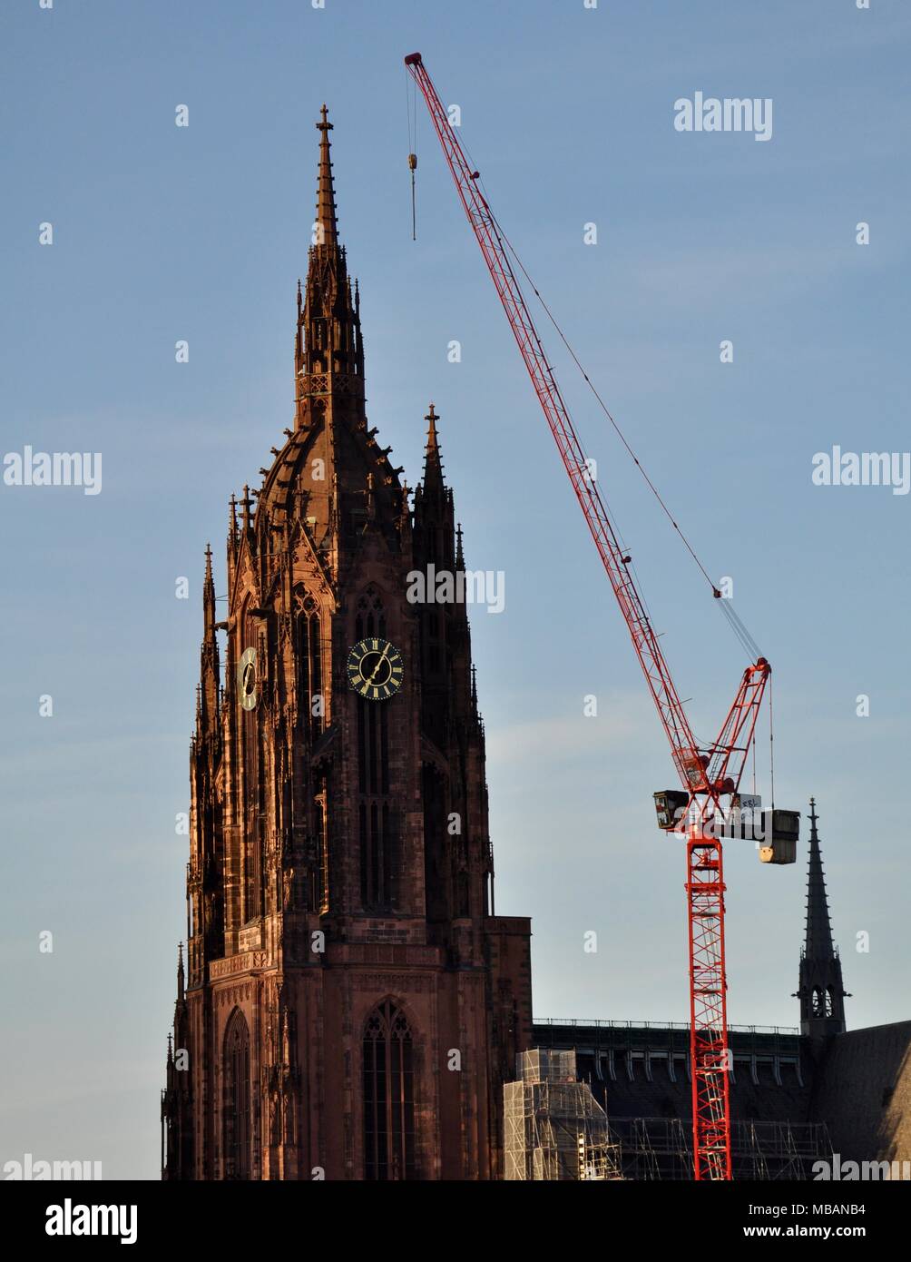 Frankfurter Dom San Bartolomeo, Francoforte, Germania Foto Stock