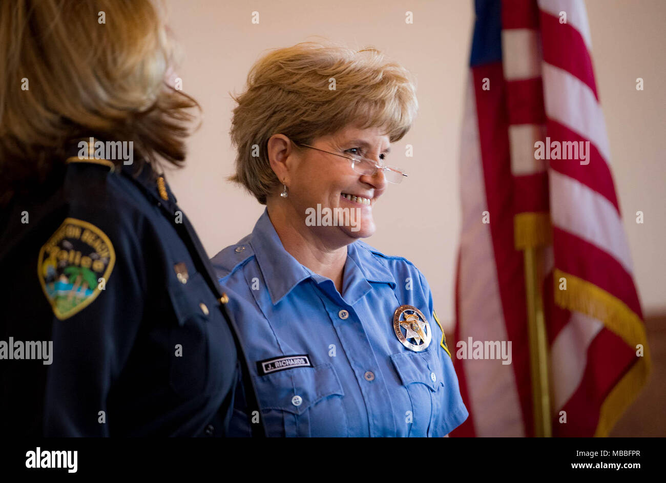 Boynton Beach, Florida, Stati Uniti d'America. Decimo Apr, 2018. Civili del trimestre - Norma ''Gioia" Richards. Richards, i record di un tecnico, è stato fondamentale per lo sfondo della polizia i record e le voci del bolo nell'FCIC/NCIC funzionamento sistema. Credito: Allen Eyestone/Palm Beach post/ZUMA filo/Alamy Live News Foto Stock