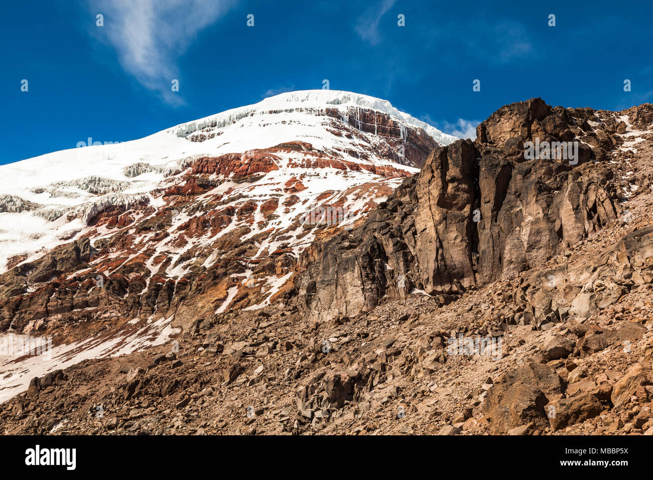 Vulcano Chimborazo, Ecuador Foto Stock