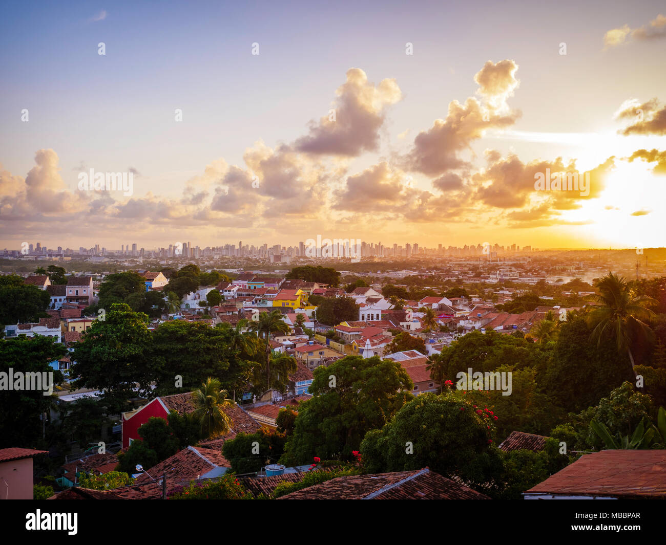 Vista aerea di Olinda e Recife nel Pernambuco, Brasile. Foto Stock