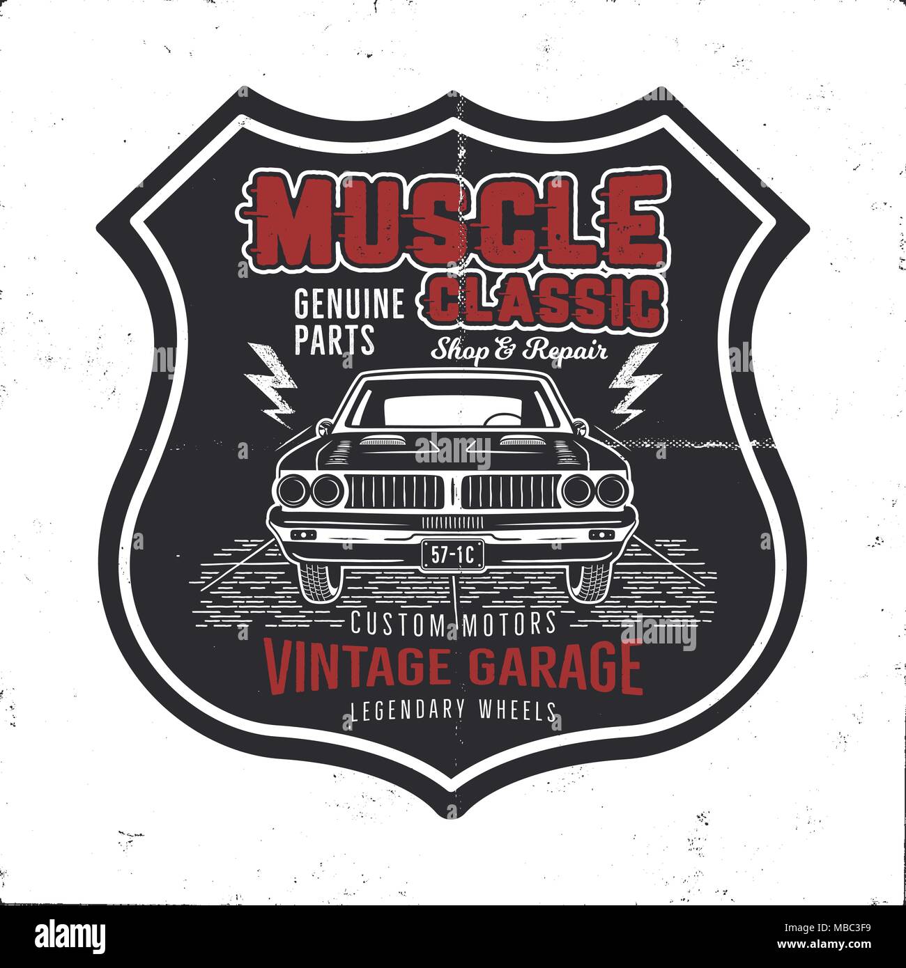 Vintage Disegnati A Mano Muscle Car T Shirt Design Classic Car Poster Con La Tipografia In