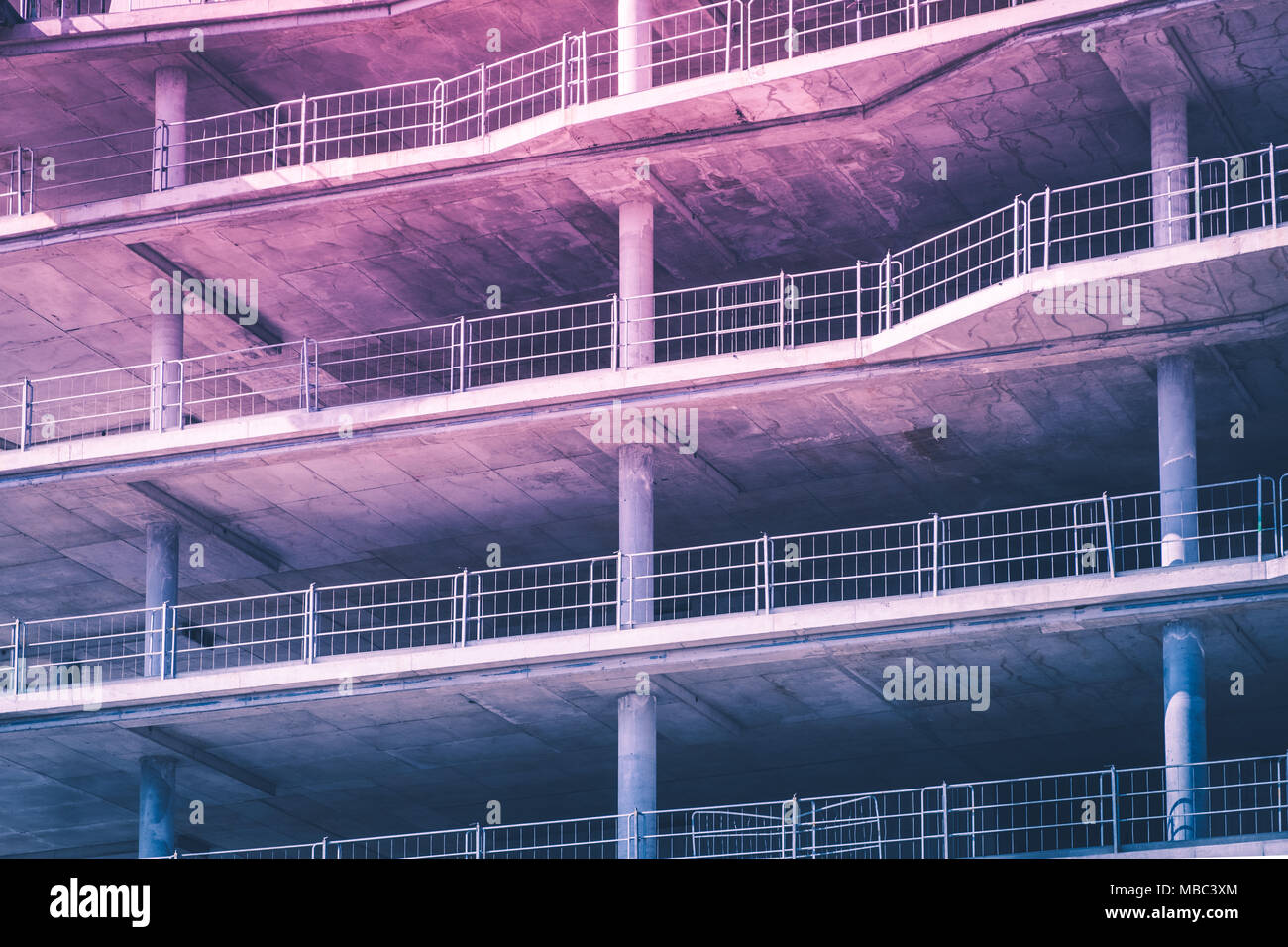 Facciata di edificio sotto concstruction - Sviluppo immobiliare Foto Stock