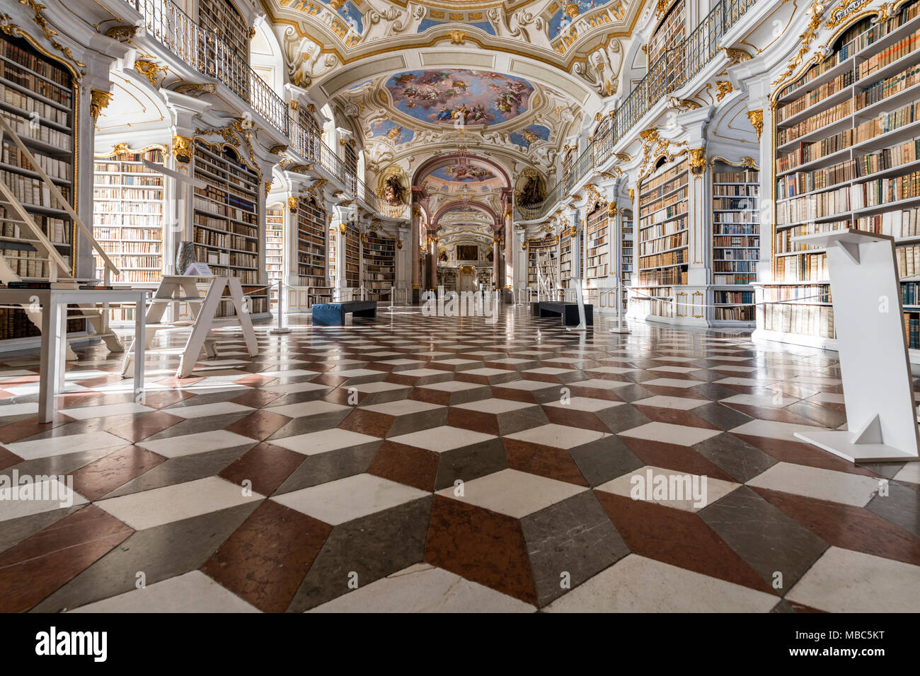 Biblioteca dell abbazia di Admont abbazia benedettina, Admont, Stiria, Austria Foto Stock