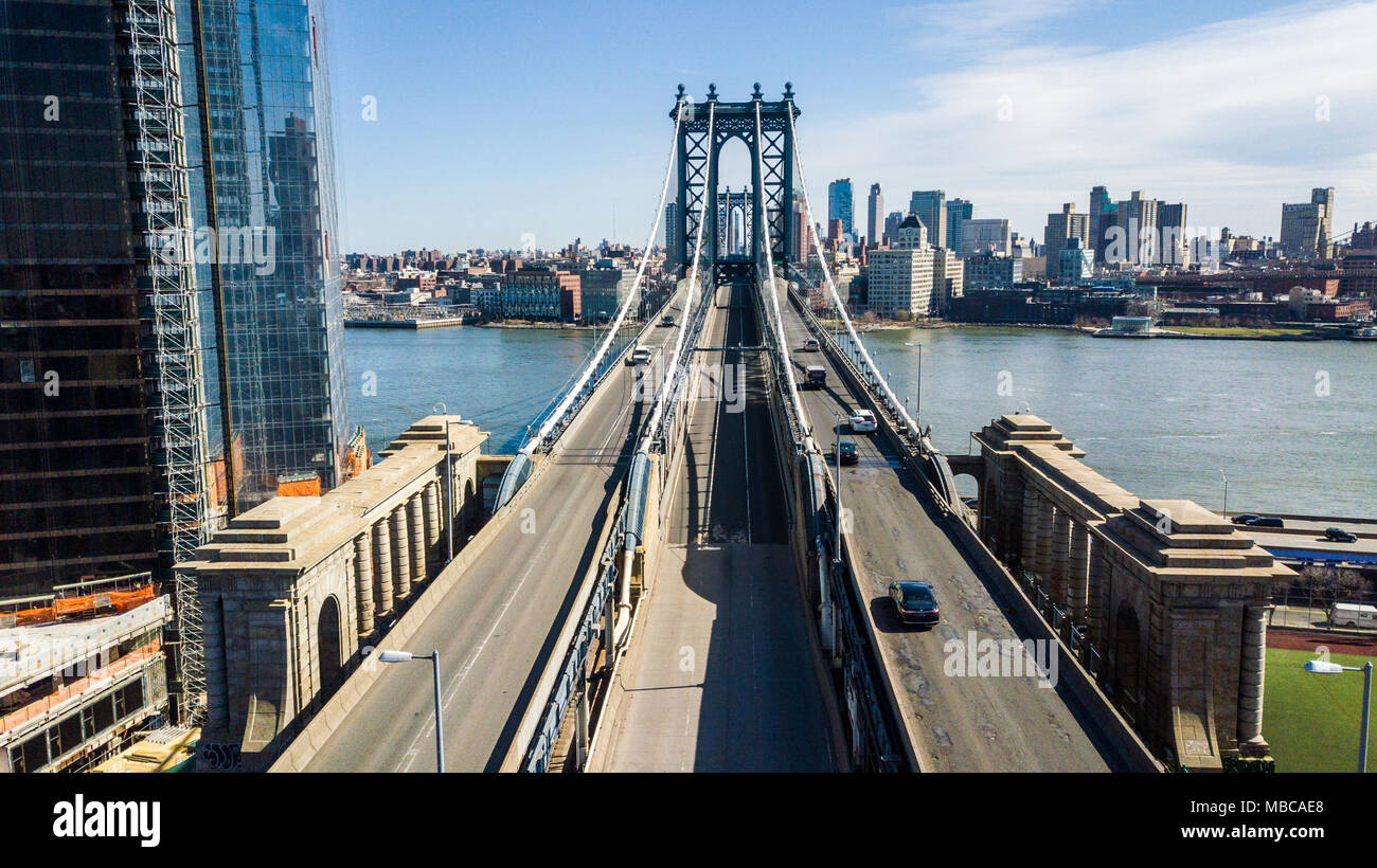 Manhattan Bridge, New York City, NY, STATI UNITI D'AMERICA Foto Stock