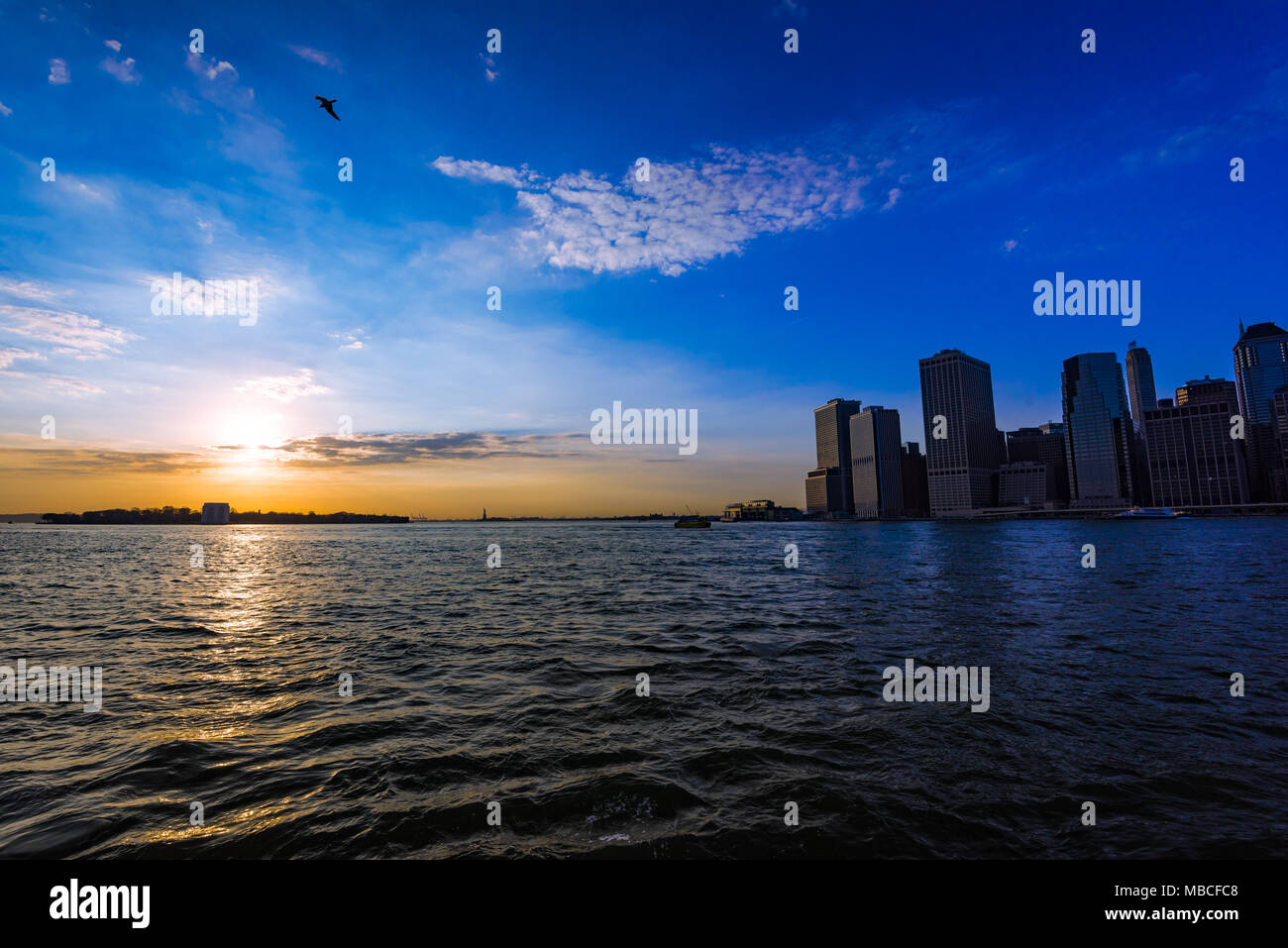 Manhattan al tramonto Foto Stock