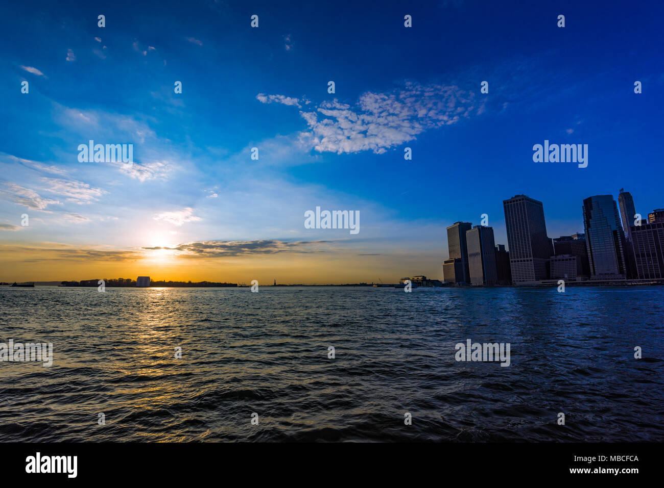 Manhattan al tramonto Foto Stock