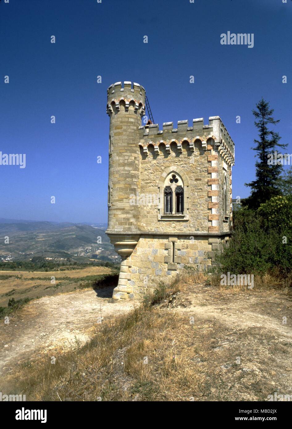 Rennes-le-Chateau, Francia. La Bethanie torre costruita dal sacerdote Berenger Sauniere (1885-1911) come una biblioteca. Foto Stock
