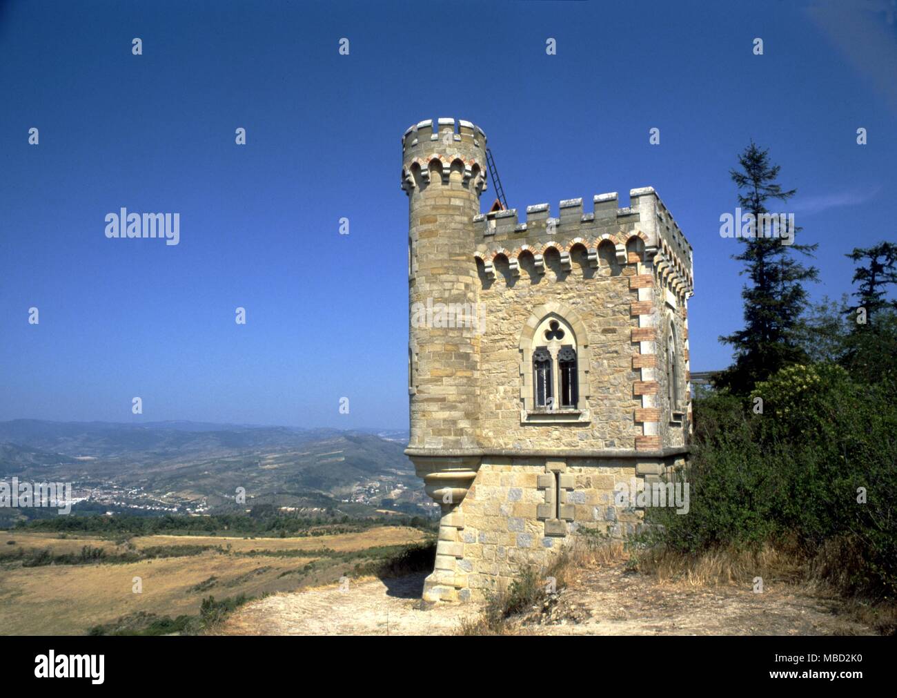 Rennes-le-Chateau, Francia. La Bethanie torre costruita dal sacerdote Berenger Sauniere (1885-1911) come una biblioteca. Foto Stock