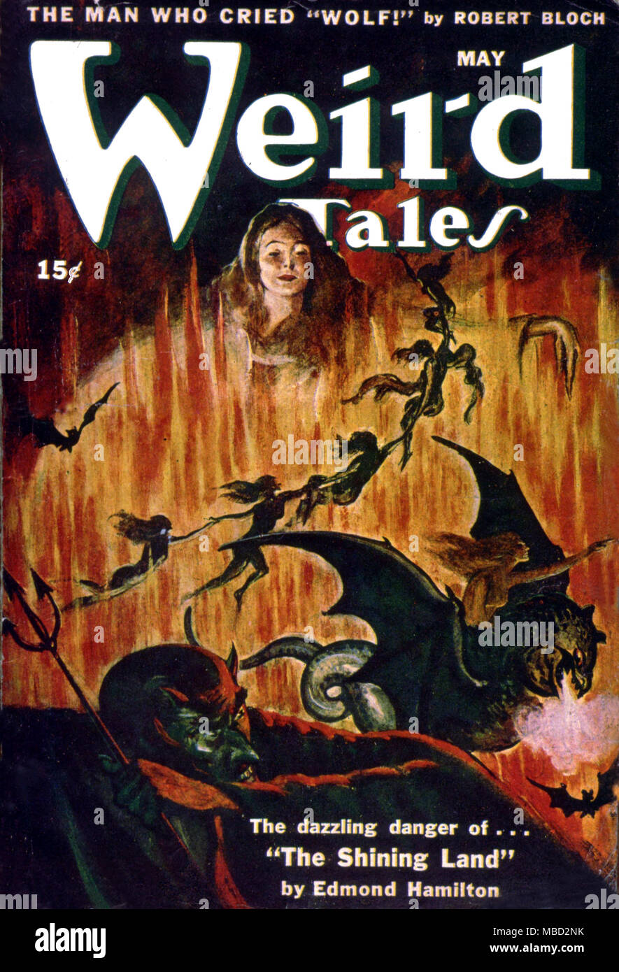 La fantascienza & Horror Magazine. Coperchio del Weird Tales. Maggio 1945. Artwork da Pete Kuhlhoff Foto Stock
