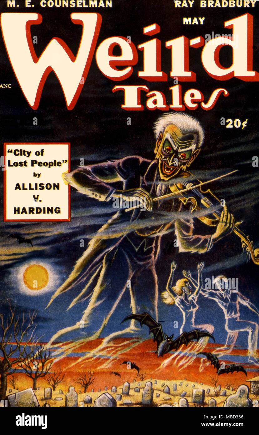 La fantascienza e orrore riviste. "Weird Tales" coprono.Maggio 1948. Artwork da Matt Fox Foto Stock