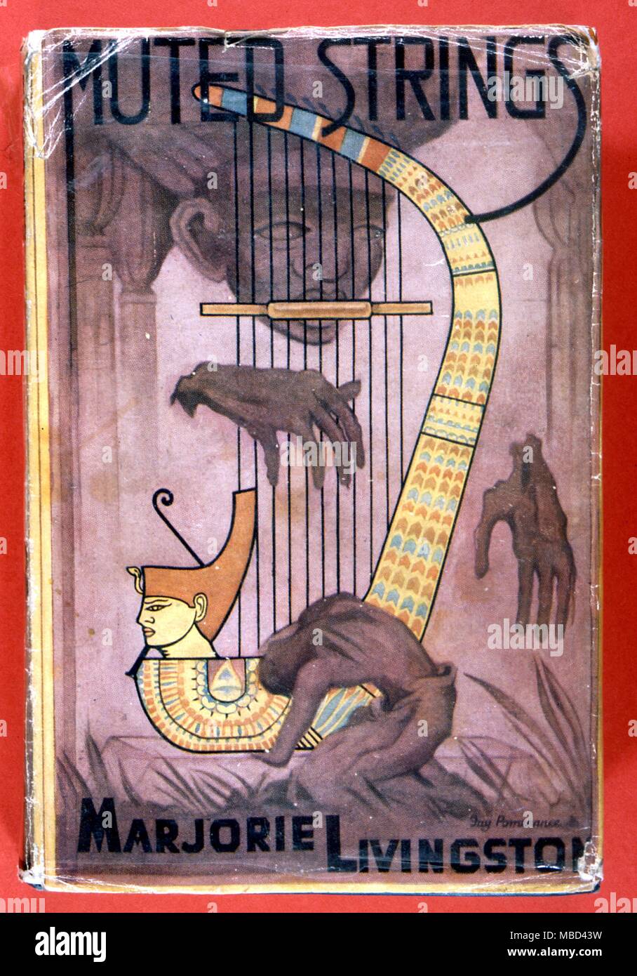 La mitologia egiziana - - camicia per un libro, stringhe in sordina - un Egiziano romanzo di Marjorie Livingston, 1946 Pubblicato da andrew Dakers. Il progetto è di Fay Pomerance. - ©Charles Walker / Foto Stock