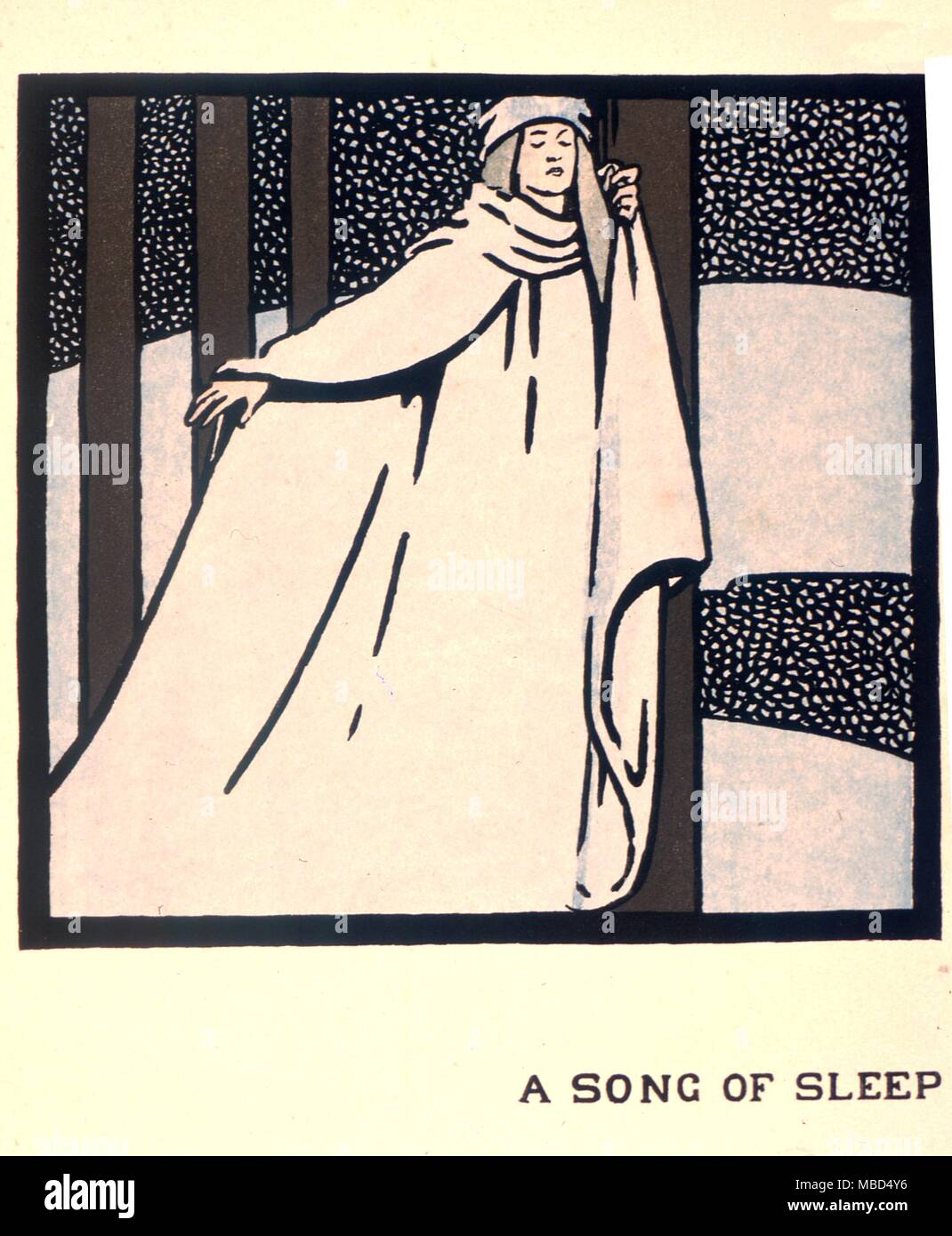 Sogni - canzone del sonno - un brano del sonno è un design di Graham Robertson, per il suo gioco un masque di maggio Mattina - 1904- ©Charles Walker / Foto Stock