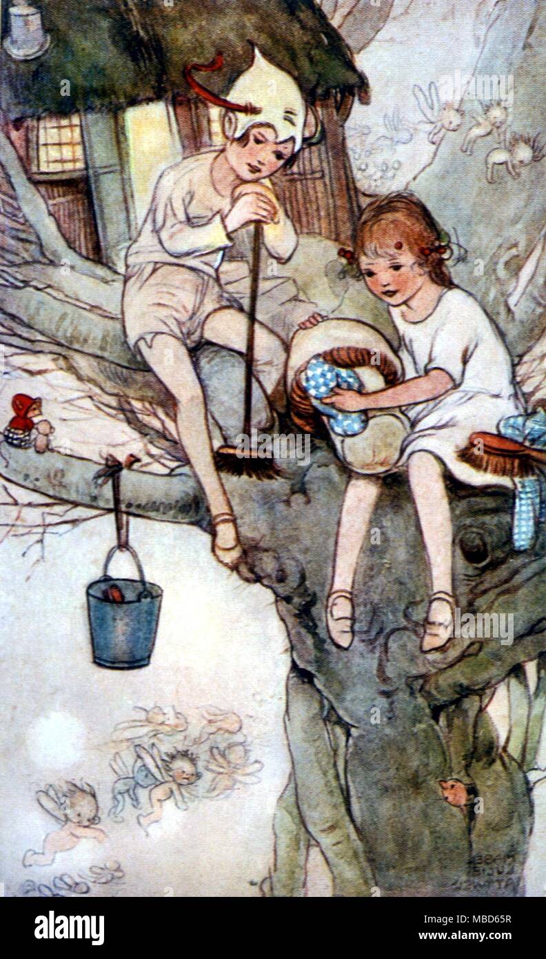 FAIRY TALES - PETER PAN. 'Quando Wendy cresciuto' illustrazione di M Lucie Attwell per Barrie Peter Pan e Wendy, 1938 Foto Stock