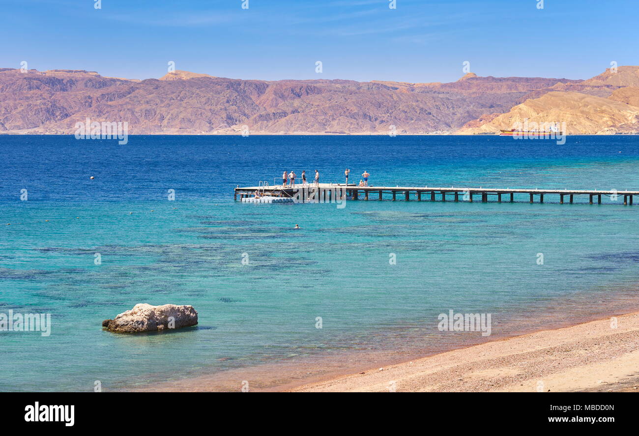 Beach resort Berenice, Aqaba Giordania Foto Stock