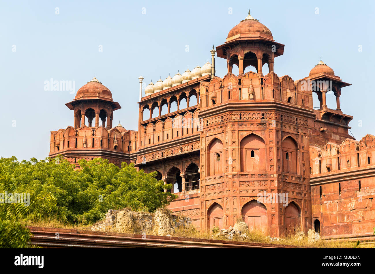 Delhi Gate del Red Fort di Delhi, India Foto Stock