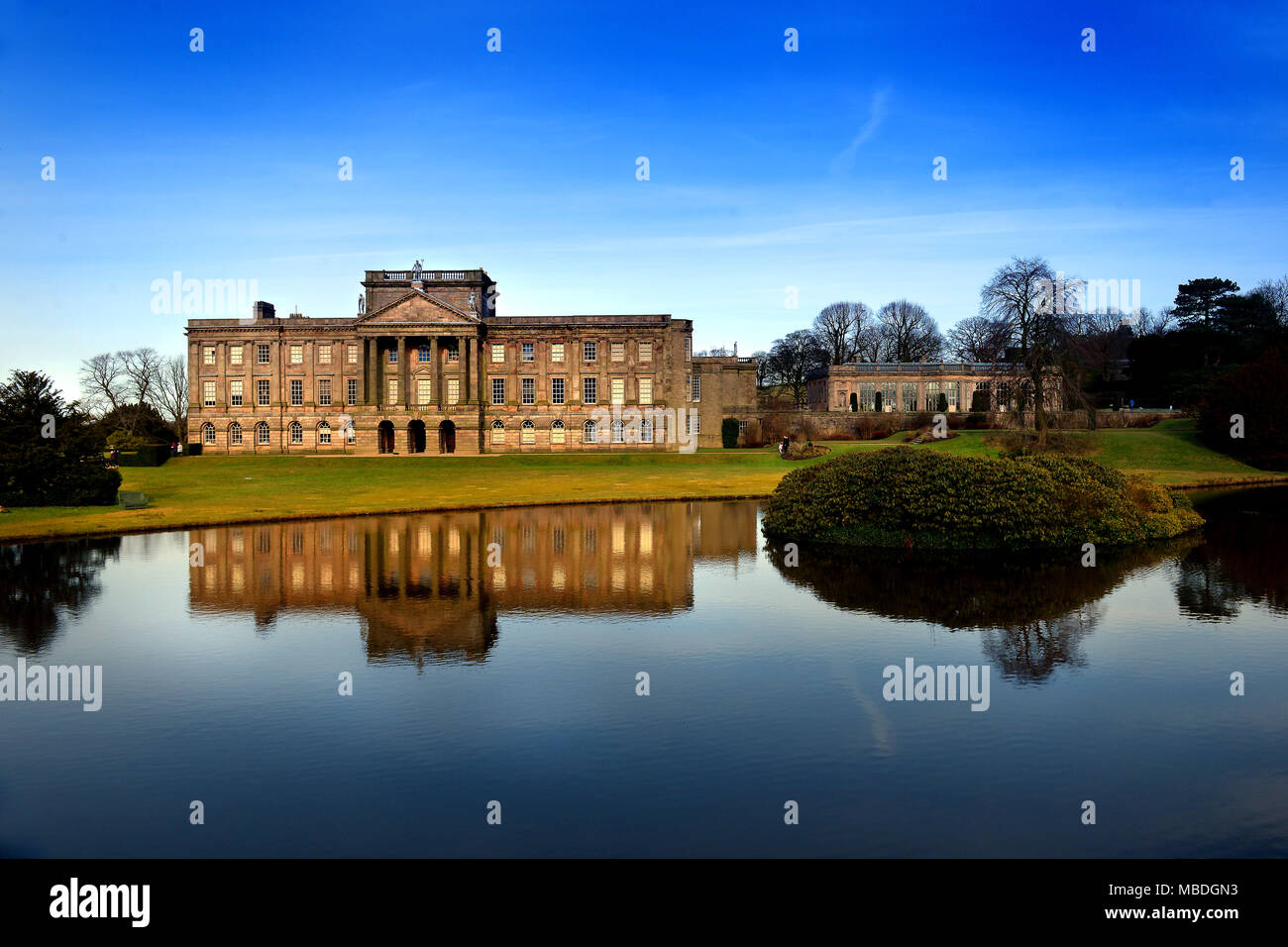 Lyme Park è un grande podere situato a sud di Disley, Cheshire. La station wagon è gestito dalla National Trust Foto Stock