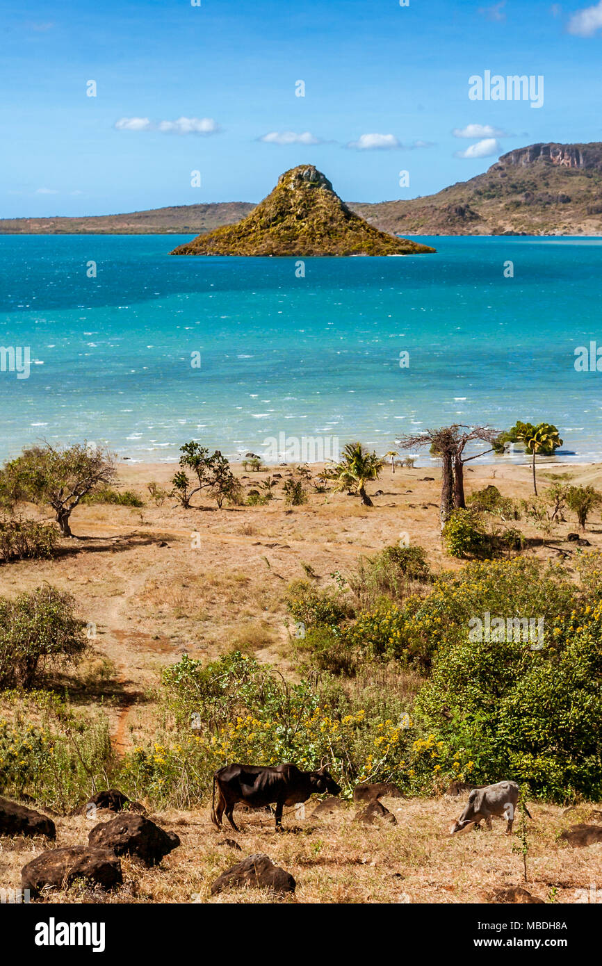 Vista sulla baia di Antsiranana (Diego Suarez), Madagascar settentrionale Foto Stock