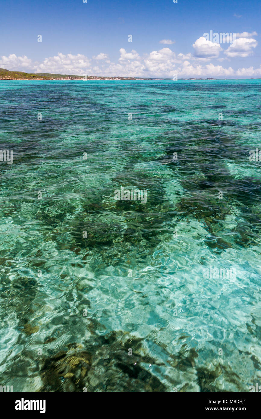 Fondale del mare di smeraldo della baia di Antsiranana (Diego Suarez), Madagascar settentrionale Foto Stock