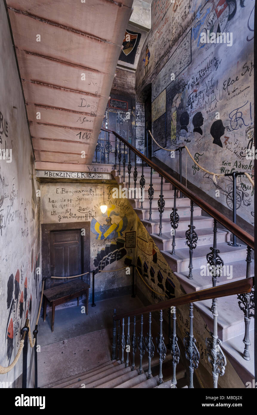 Studentenkarzer, Universität Heidelberg, Baden-Württemberg, Deutschland, Europa Foto Stock