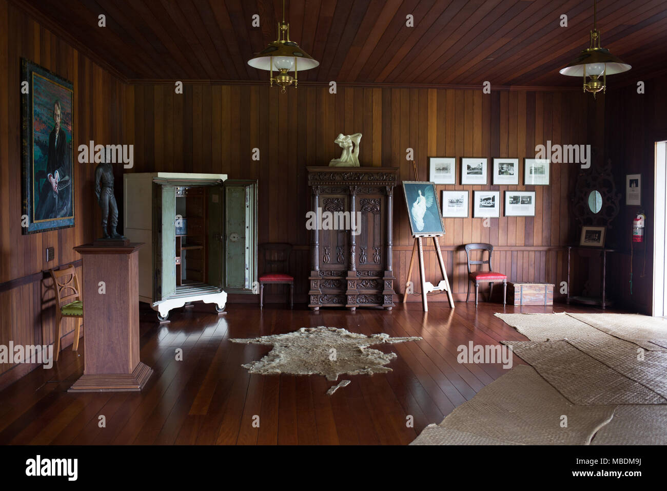 Robert Louis Stevenson, Museo di Apia, Samoa, il 24 novembre 2017. Foto Stock