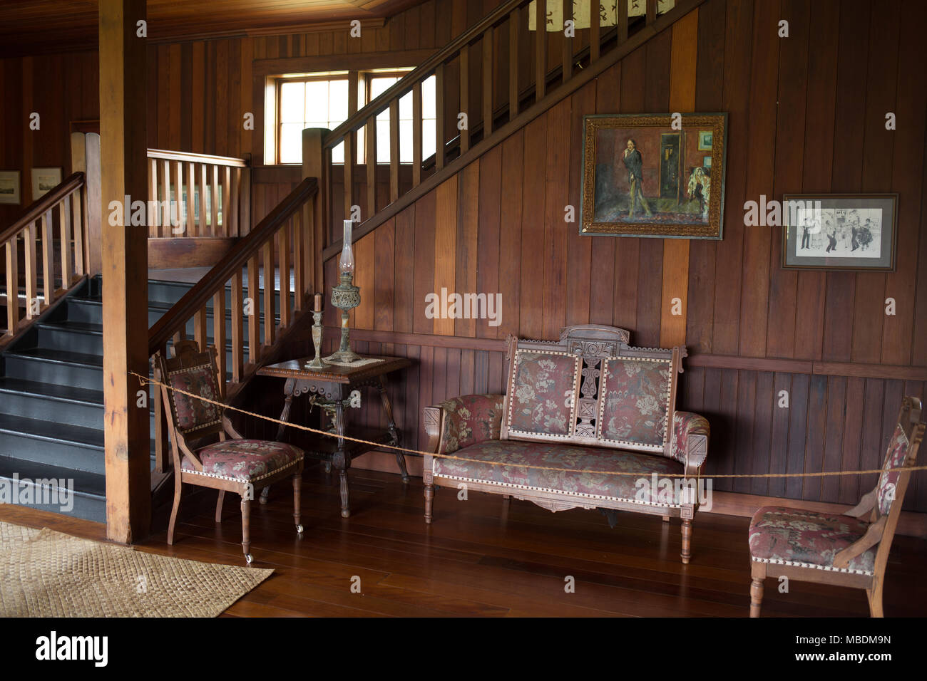 Robert Louis Stevenson, Museo di Apia, Samoa, il 24 novembre 2017. Foto Stock