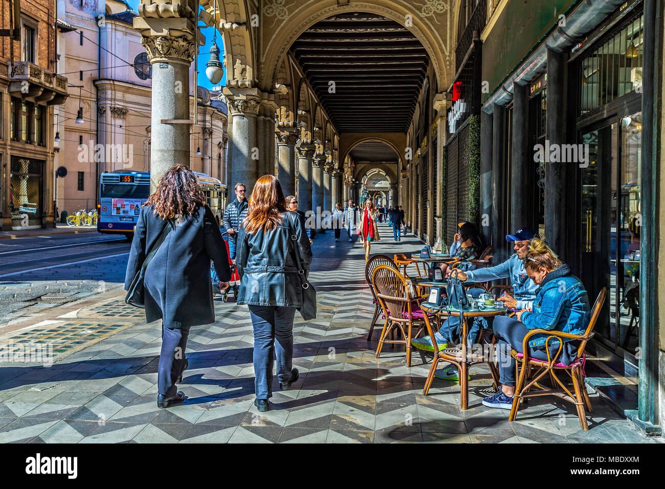 Italia Piemonte Torino Via Pietro Micca Foto Stock