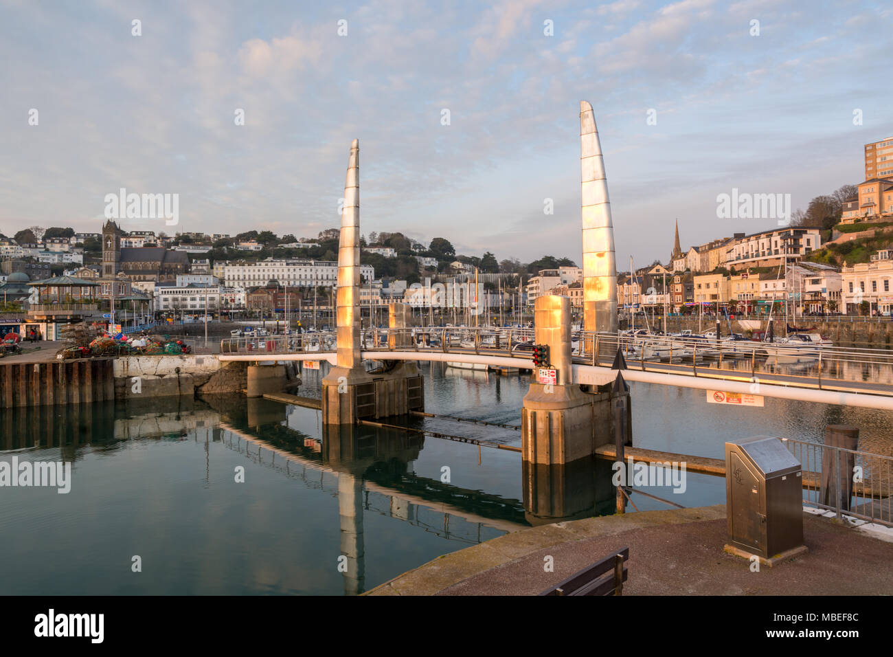 Torquay Harbour Bridge Foto Stock