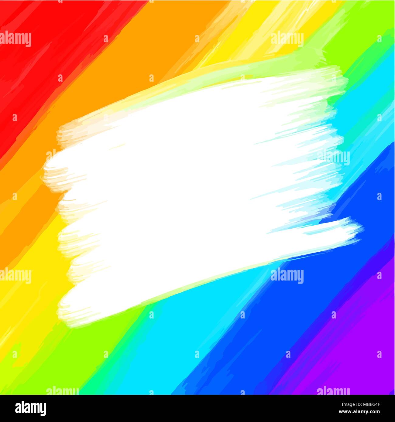 Rainbow sfondo colorato di bianco e di forma di corsa. Utilizzabile per il sito web, social media e stampa di decorazione. Illustrazione Vettoriale
