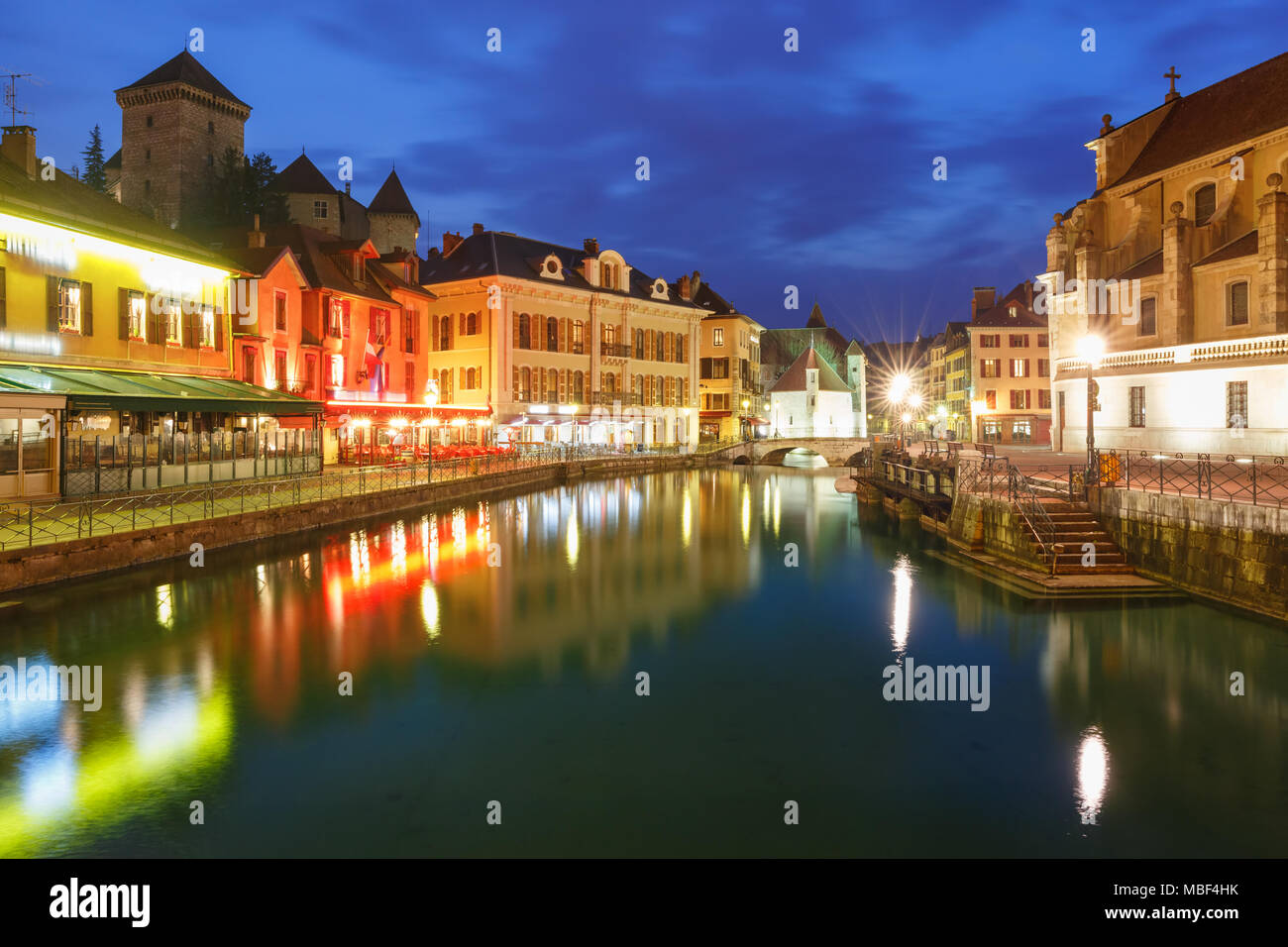Annecy, denominato venezia delle alpi, Francia Foto Stock